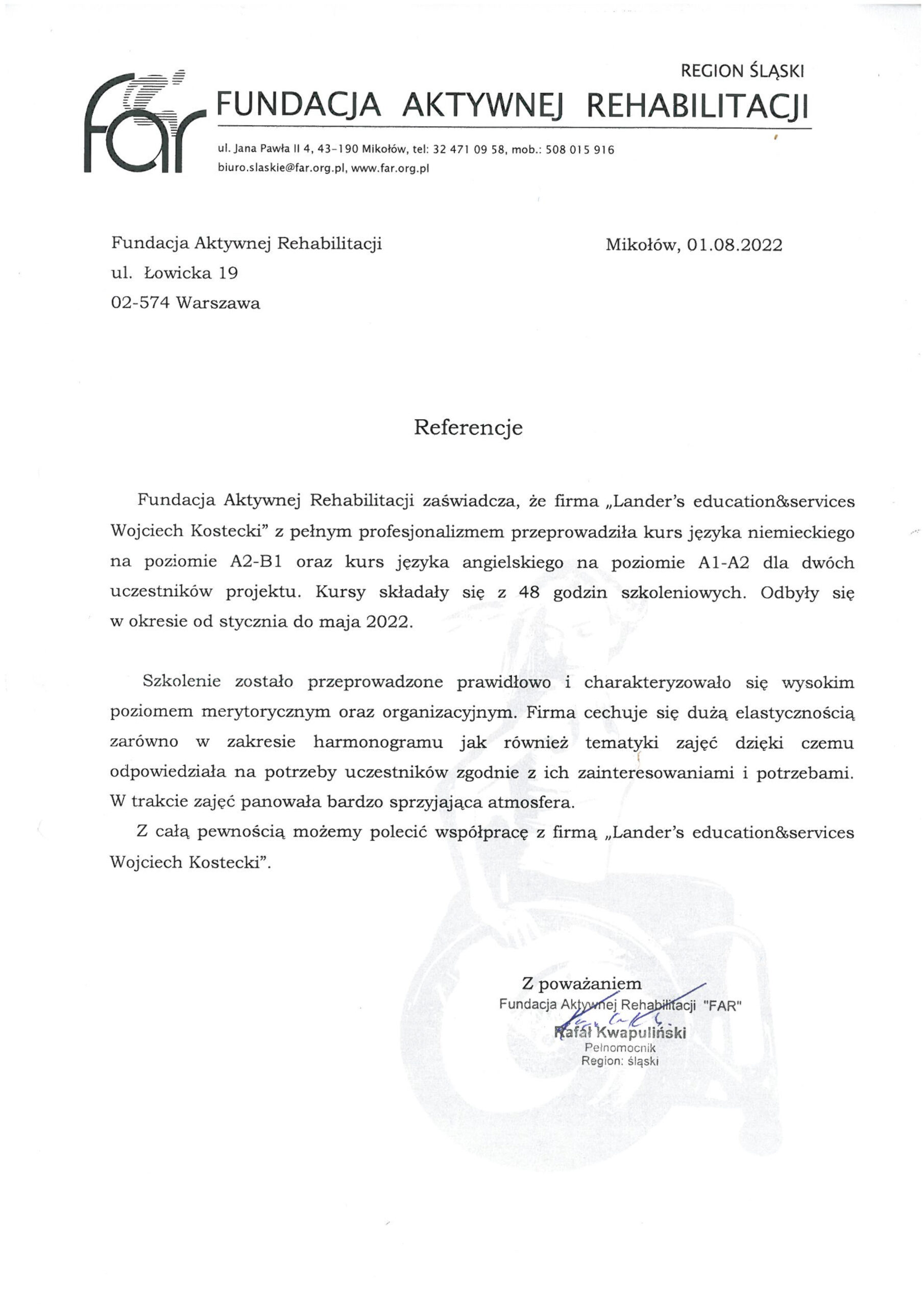 Fundacja Aktywnej Rehabilitacji