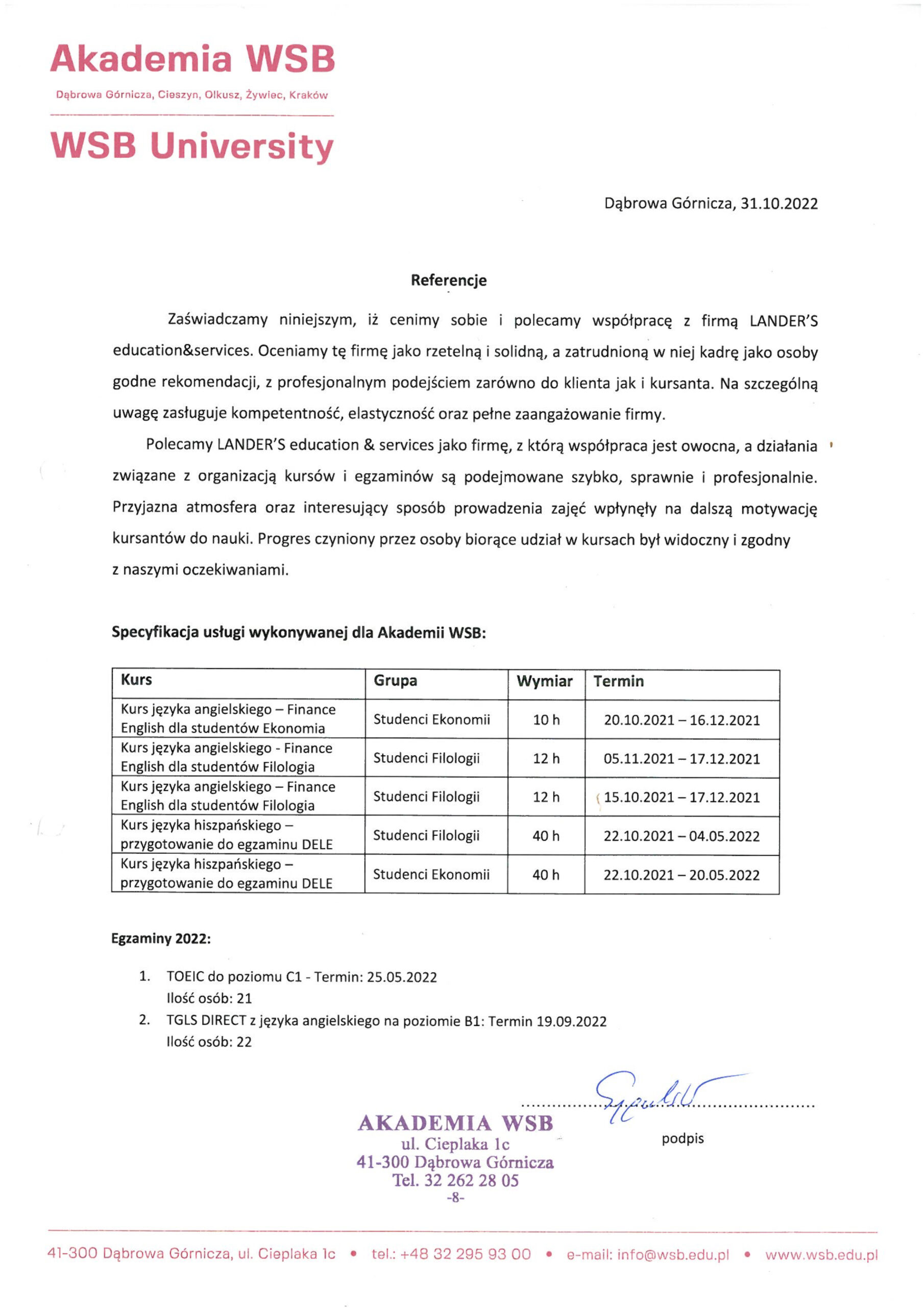 Akademia WSB Dąbrowa Górnicza